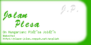 jolan plesa business card